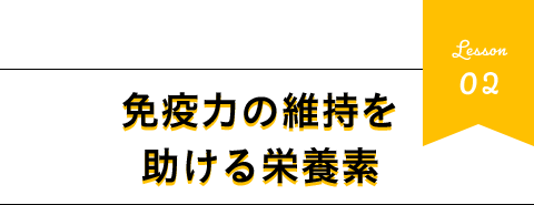 免疫力の維持を助ける栄養素