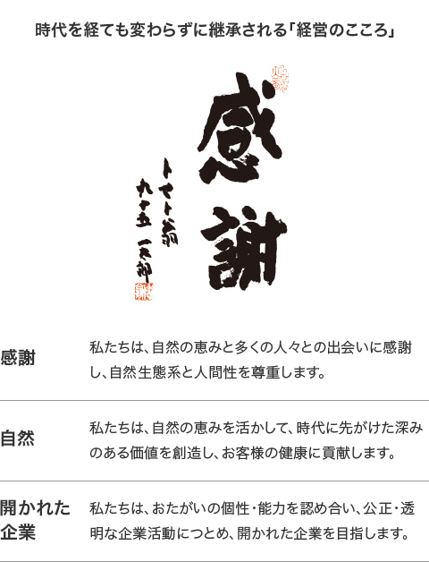 時代を経ても変わらずに継承される「経営のこころ」