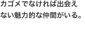 カゴメでなければ出会えない魅力的な仲間がいる。