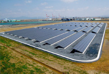 Use of solar power at Hibikinada Farm