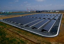 Solar power plant that supplies power to Hibikinada Greenfarm