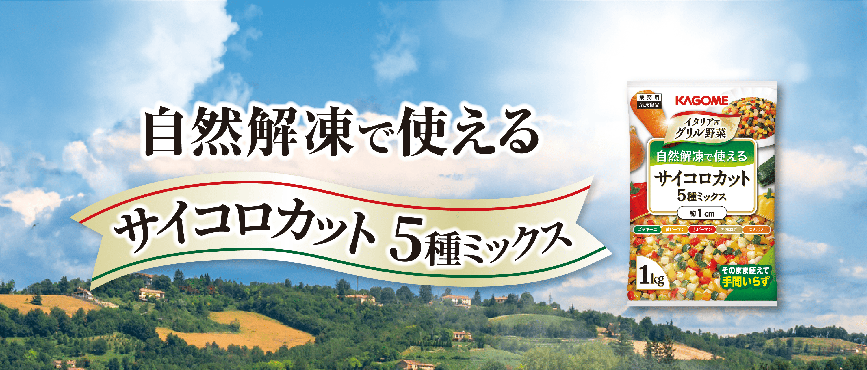 自然解凍で使える サイコロカット5種ミックス