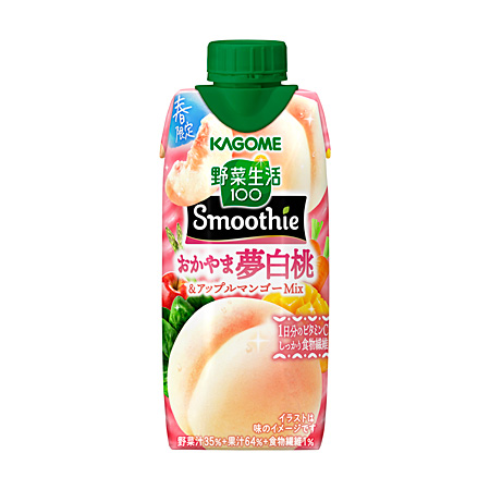 野菜生活１００ Smoothie おかやま夢白桃＆アップルマンゴーMix