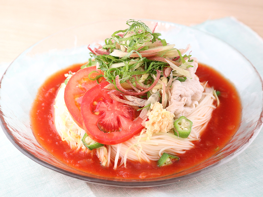 薬味たっぷり！イタリアンサラダそうめん