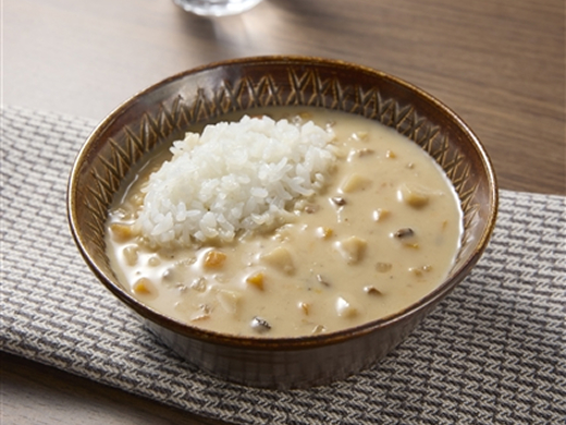 ごはんにかけるスープ きのこのクリームチャウダー