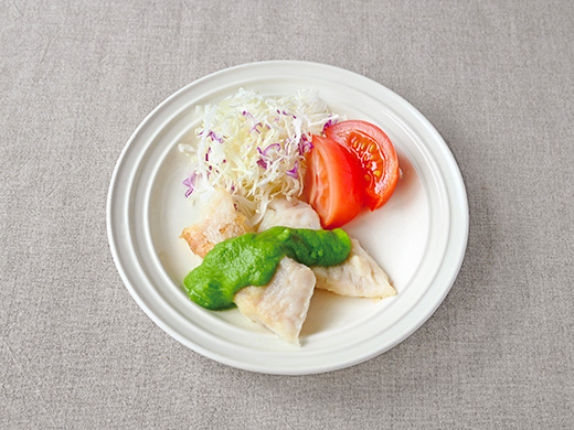 白身魚のグリーンソース