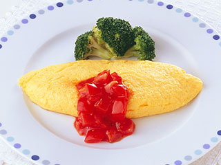 オムレツ フレッシュケチャップソース