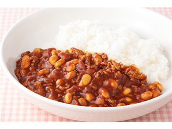 ひき肉とお豆のトマトカレー