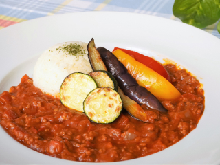 グリル夏野菜のキーマカレー