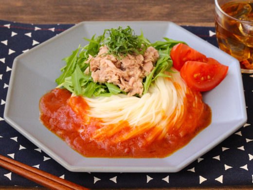 レモンで爽やか♪トマトサラダそうめん