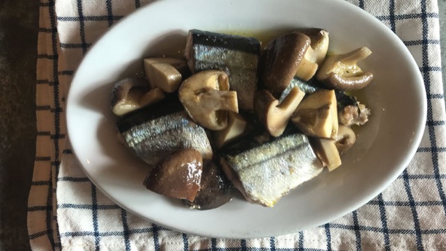 さんまと椎茸のオイル煮のレシピ