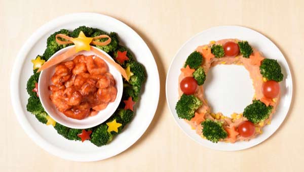 クリスマスリースのサラダのレシピ クリスマスリースのサラダのレシピ