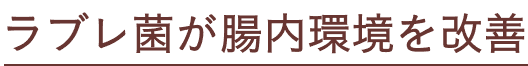 ラブレ菌が腸内環境を改善