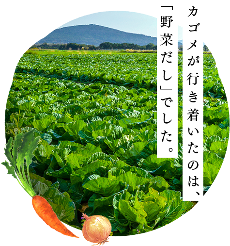 カゴメが行き着いたのは、「野菜だし」でした。