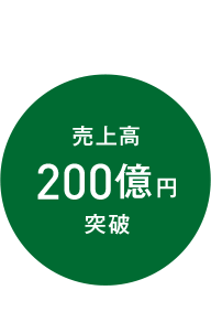 売上高200億円突破