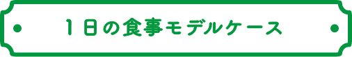 １日の食事モデルケース